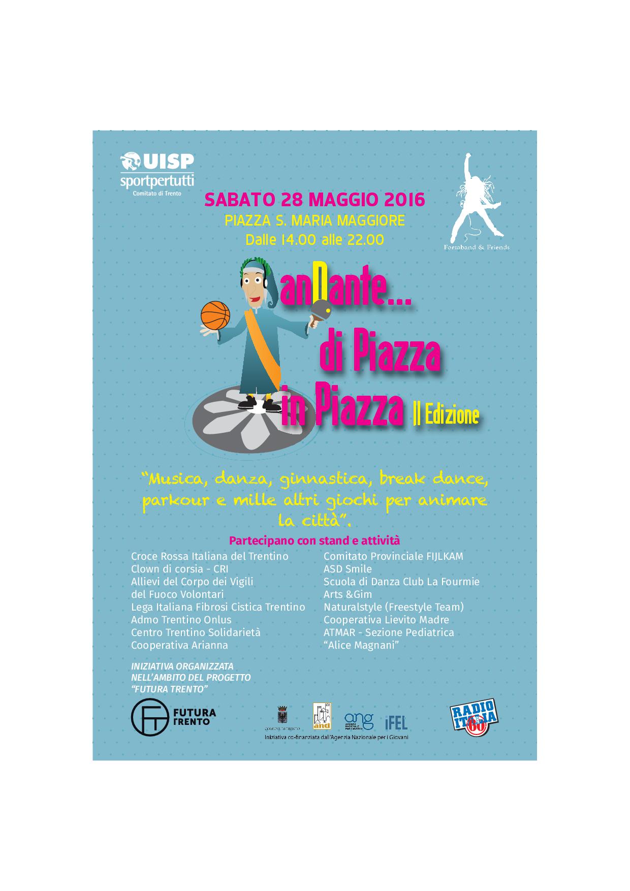 anDante di piazza in piazza – 28 maggio 2016